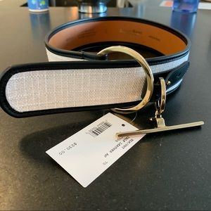 Maison Boinet Black/White Calf Leather belt.
